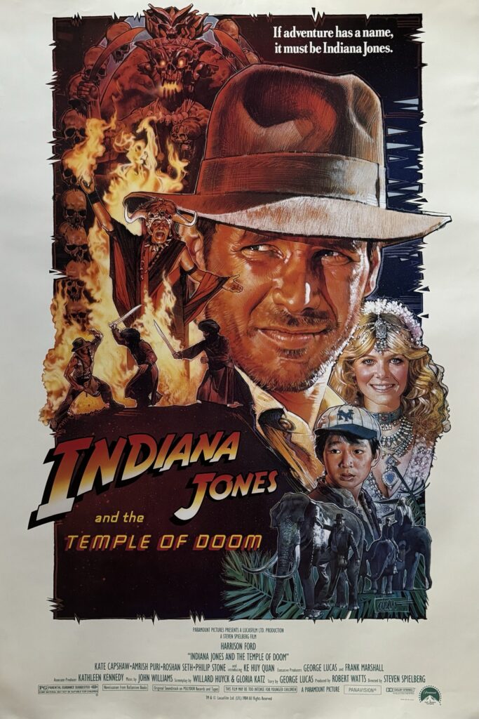 Indiana Jones and the Temple of Doom poster art by Drew Struzan