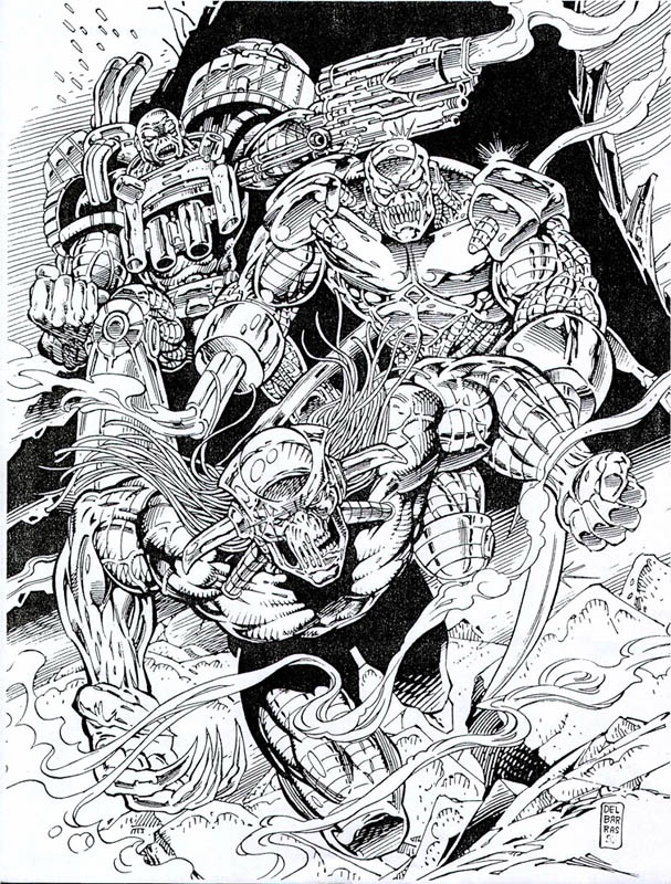 Promotional art for Marvel UK’s Death 3 project by Dell Barras