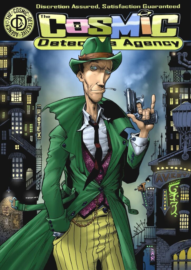 Cosmic Detective Agency #1 - cover by Simon Jacobs