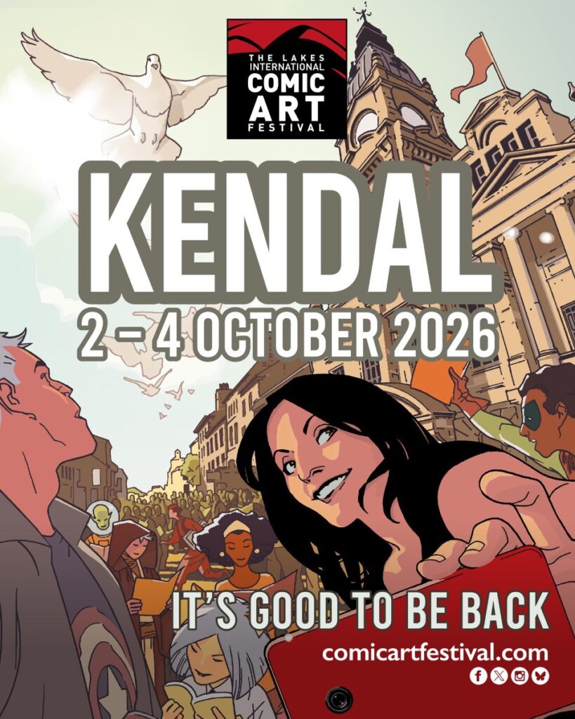 Lakes International Comic Art Festival 2026 - It’s Good to be Back. Art by by 2015 Festival guest Stuart Immonen