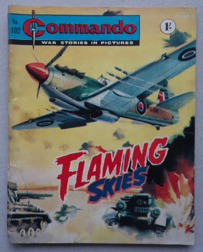 Commando No. 102 (1964), one of several early issues of the war comic on offer in this auction