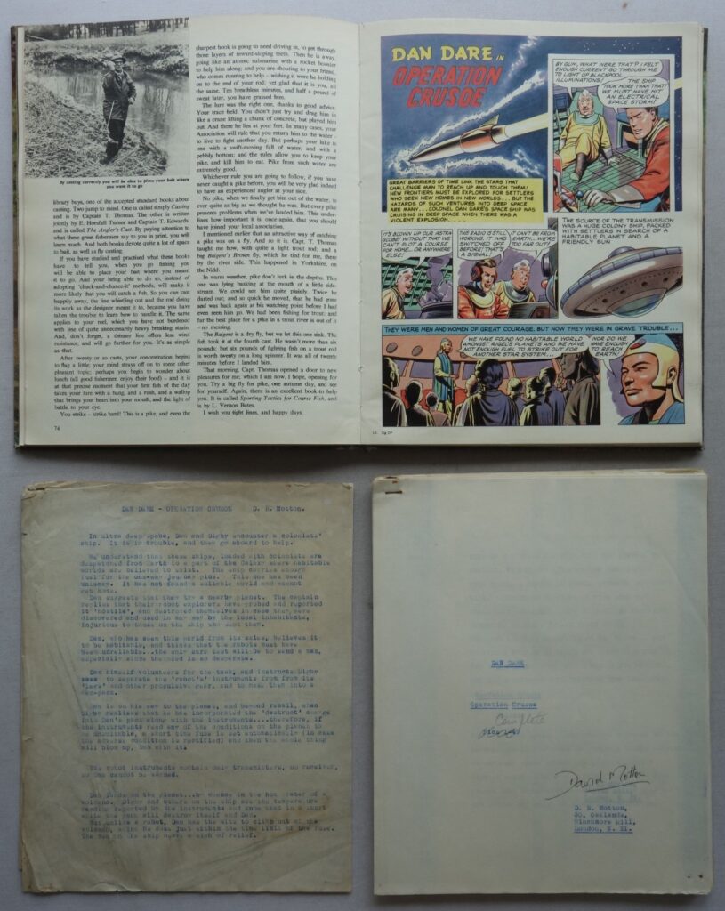 David Motton’s script for the Dan Dare story “Operation Crusoe”
