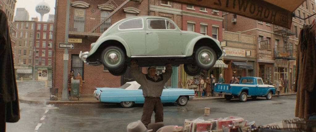 Ebon Moss-Bachrach as Ben Grimm/The Thing in 20th Century Studios/Marvel Studios' THE FANTASTIC FOUR: FIRST STEPS. Photo courtesy of 20th Century Studios/Marvel Studios. © 2025 20th Century Studios / © and ™ 2025 MARVEL