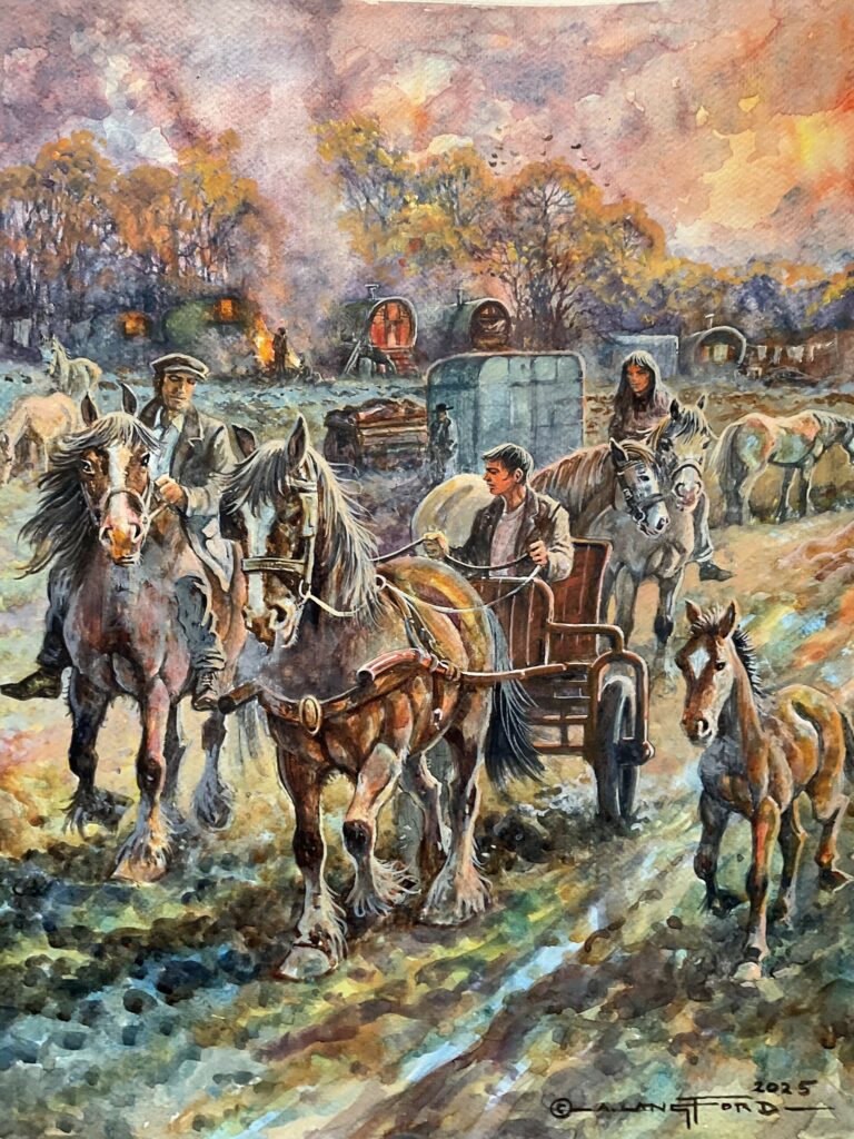 Equestrian art by Alan Langford 