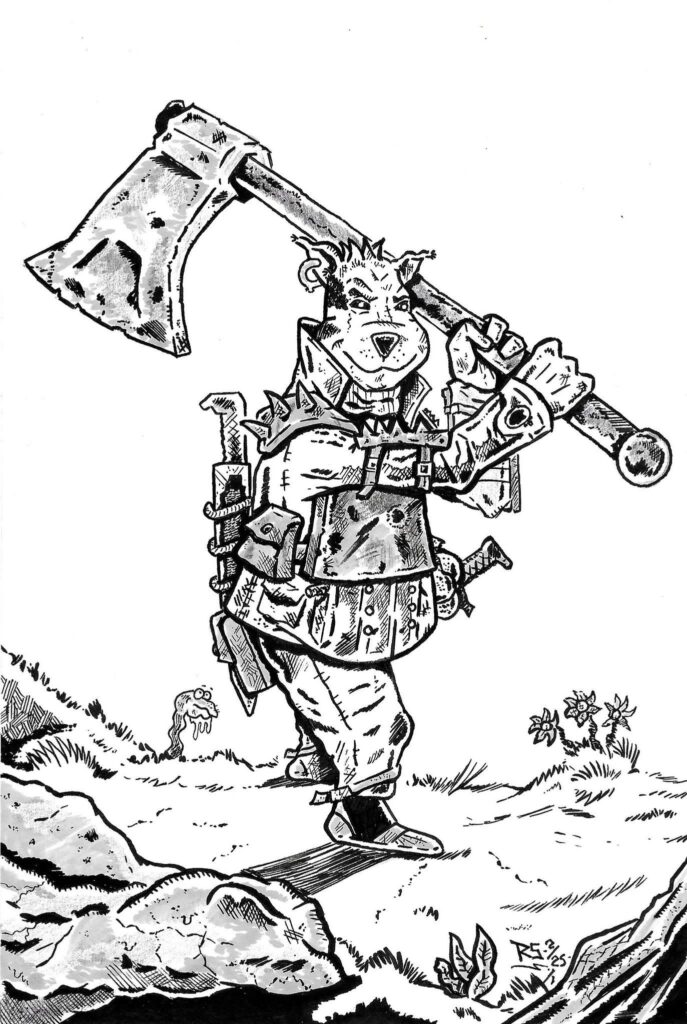 Battling Badger, art by Rick Orc