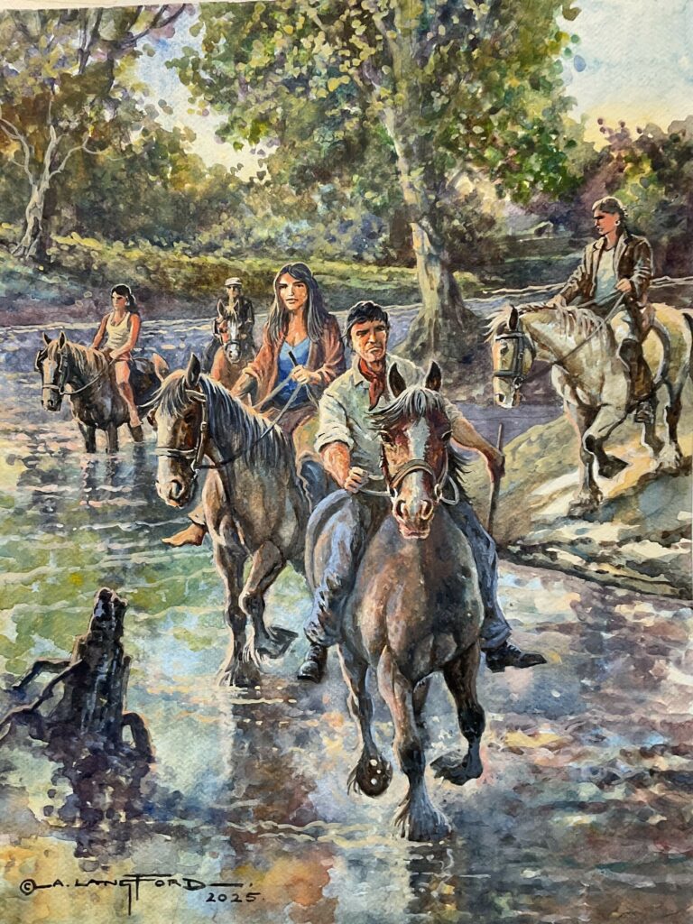 Equestrian art by Alan Langford