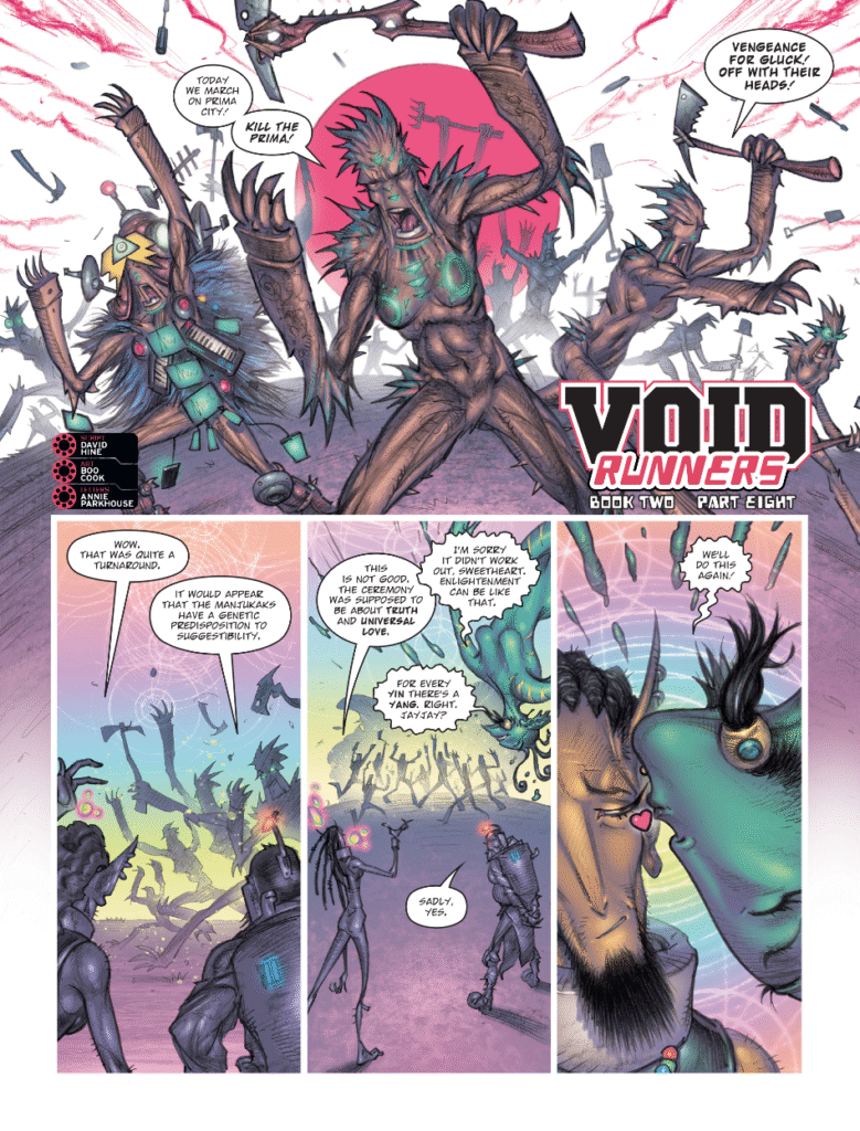 2000AD Prog 2457 - VOID RUNNERS // BOOK TWO
By David Hine (Writer) Boo Cook (Artist) Annie Parkhouse (Letterer)