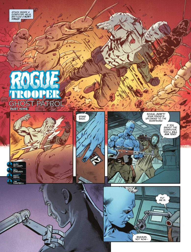 2000AD 2458 - ROGUE TROOPER // GHOST PATROL 
by Alex de Campi (Writer) Neil Edwards (Artist) Matt Soffe (Colourist) Jim Campbell (Letterer)