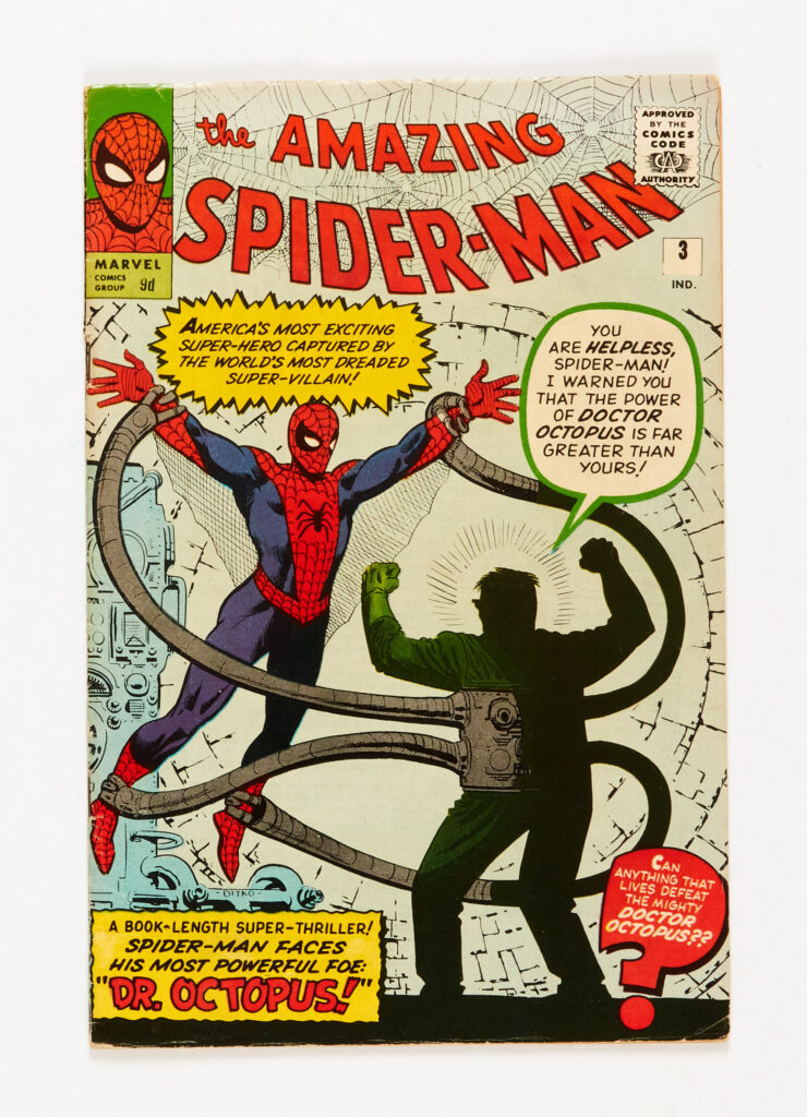 Amazing Spider-Man 3 (1963) - Pence Copy. Cream pages. Centrefold off lower staple [vg+]. No Reserve