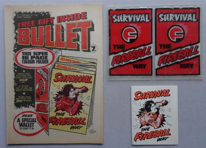 Bullet No. 2 cover dated 21st Febriary 1976 With Free Gift – Fireball Survival Wallet
