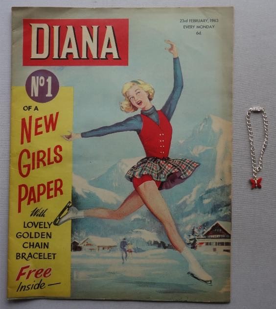 Diana No. 1 cover dated 23rd February 1963 With Free Gift - "Golden Chain Bracelet"