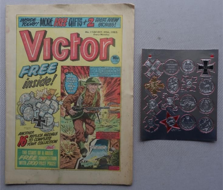 Victor No. 1184 cover dated 29th October 1983 With Free Gift Medals