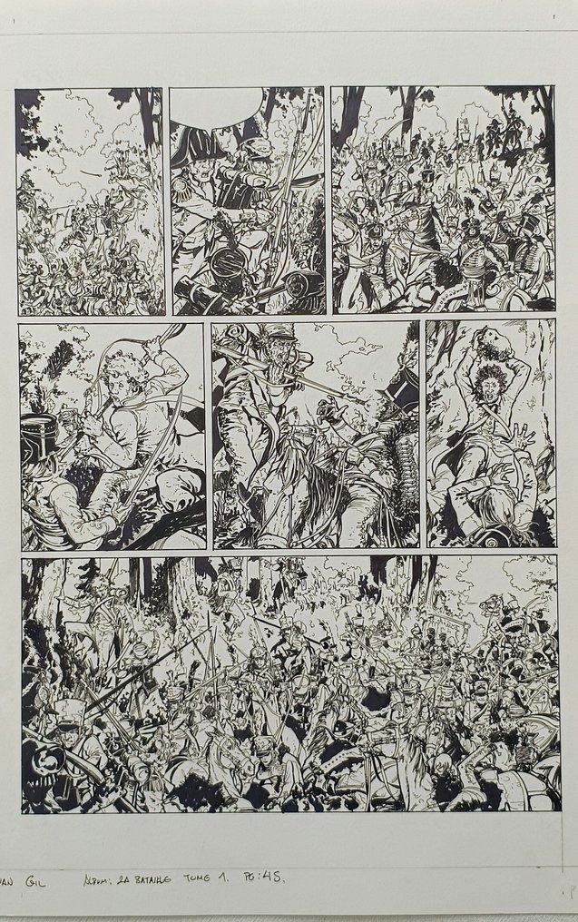 Original art from The Battle Volume One by Frédéric Richaud, Patrick Rambaud and Ivan Gil