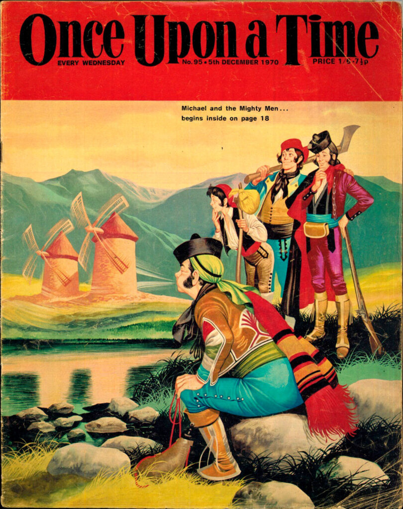 The cover of Once Upon a Time No. 95 featuring "Michael and the Mighty Men" on the cover. Art by Ron Embleton