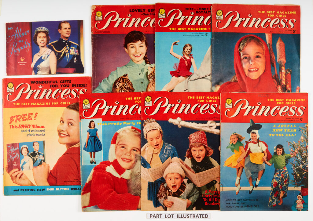 Princess (1960) No 1 - Dec 31 (near complete year missing August 7 issue) including Sept 17 wfg My Album of Royalty. 21 issues [vg-/vg+], balance 30 issues [fn-/fn+] (51)