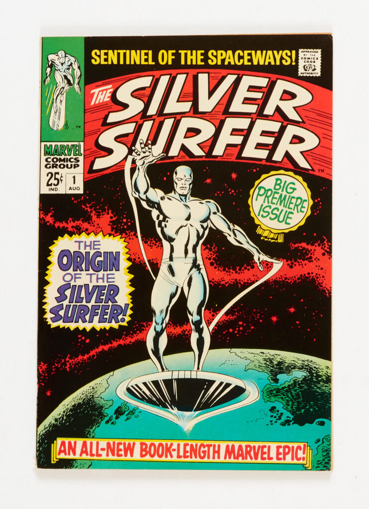 Silver Surfer 1 (1968) cents copy. High cover gloss, cream/light tan pages [vfn+]. No Reserve