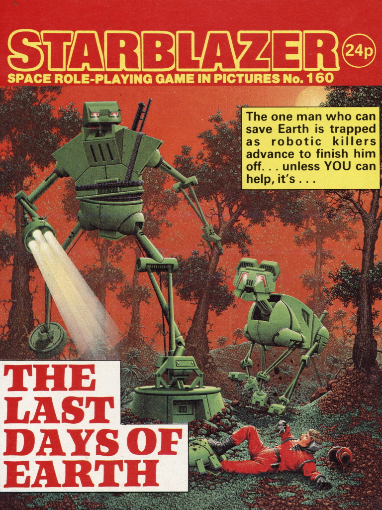 Starblazer 160: The Last Days of Earth
Writer: David Motton
Artist: Jamie Ortiz
Cover Artist: Information Welcome
Cover Price: 24p