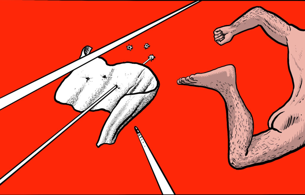 The Running Man - Art by Fraser Geesin