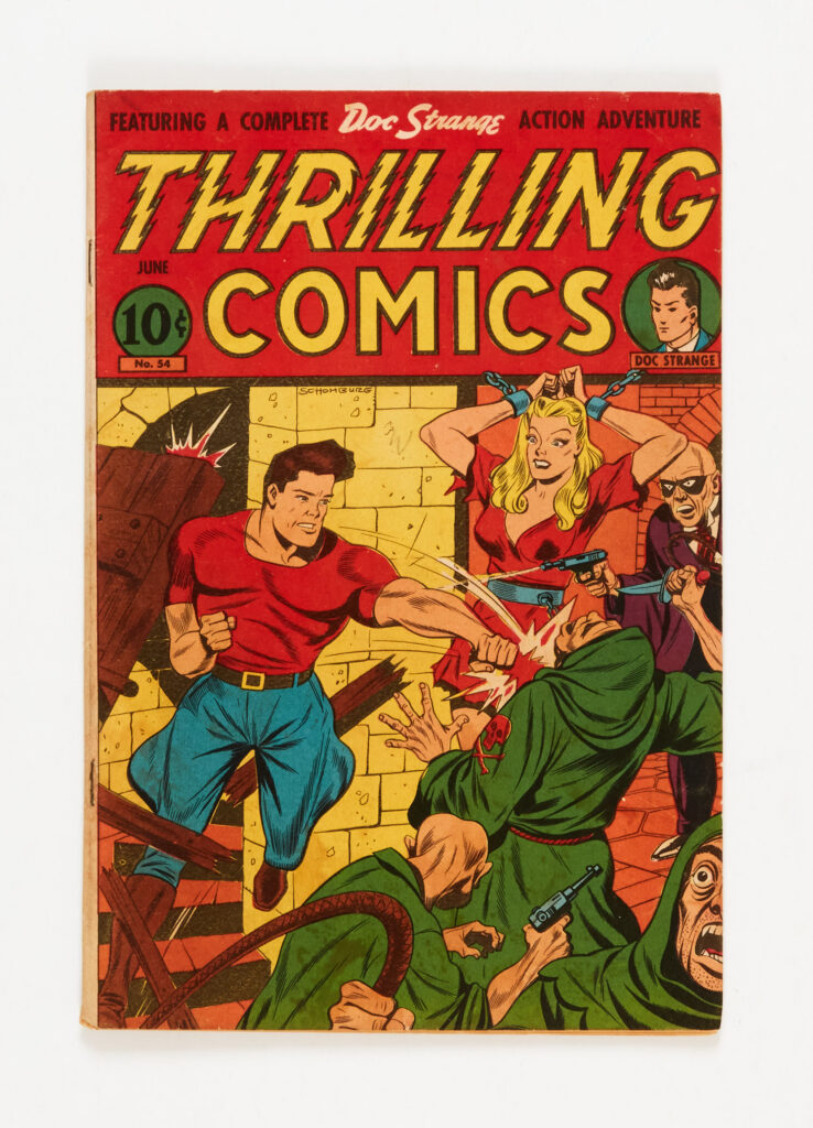 Thrilling Comics 54 (1946) soiled lower front and back covers, cream pages [vg]. No Reserve