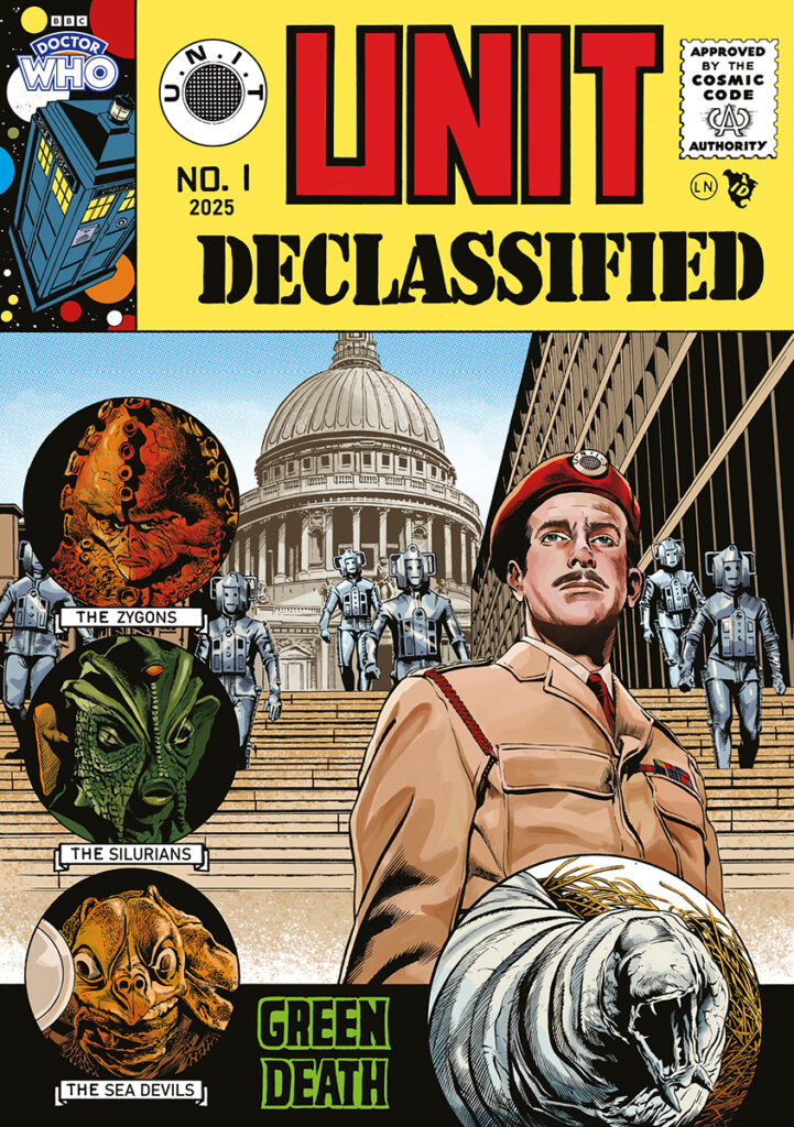 Doctor Who: UNIT Declassified - online only Variant Cover by David and Emily Roach (Panini, 2025)