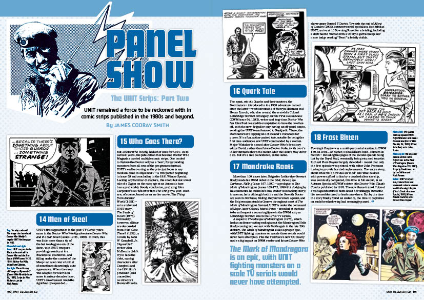 Doctor Who: UNIT Declassified - Sample Pages (Panini, 2025)