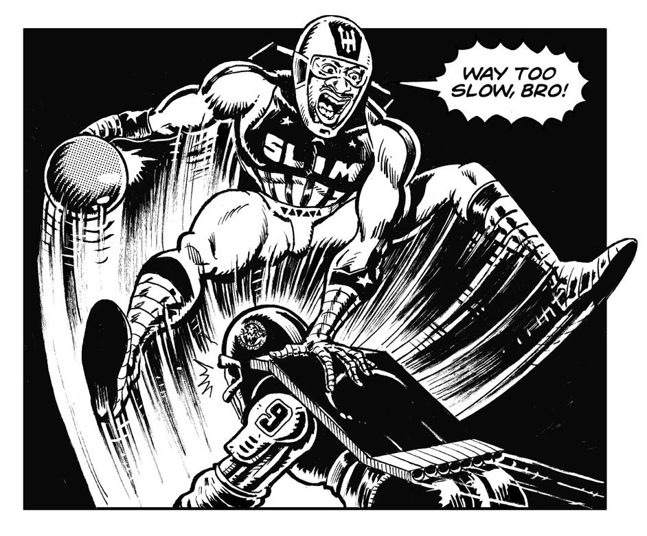A panel from John Farrelly’s take on “Harlem’s Heroes”, for Zarjaz