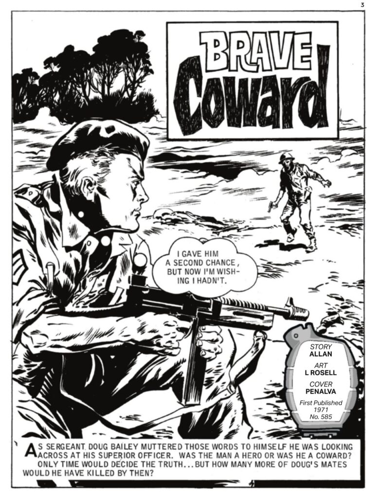 Commando 5904 (Gold): Brave Coward Story: Bernard Gregg | Art: Gordon C Livingstone | Cover: Aldoma First published 1971 as No. 585