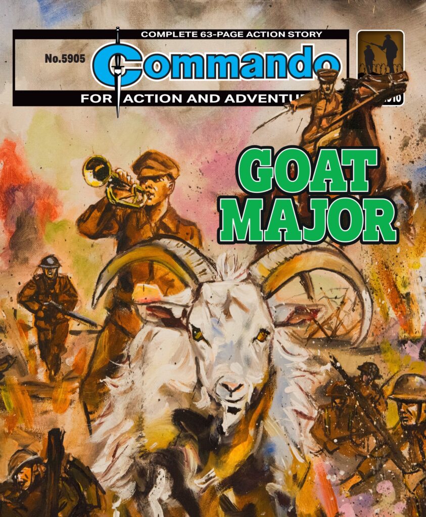 Commando 5905 (For Action and Adventure): Goat Major Story: Hailey Austin | Art: Alejandro Magana | Cover: Simon Pritchard