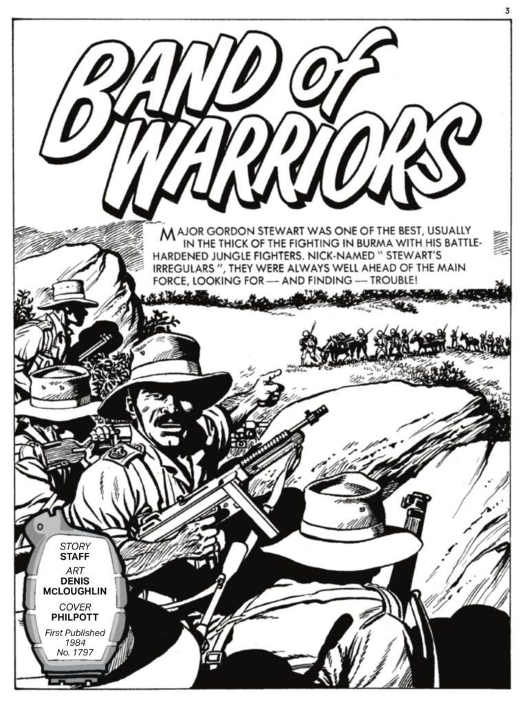 Commando 5906 (Silver): Band of Warriors Story: Staff | Art: Denis Mcloughlin | Cover: Philpot First published 1984 as No. 1797