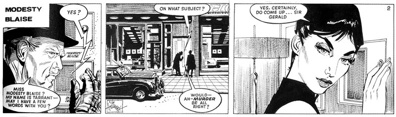 Modesty Blaise, art by Jim Holdaway