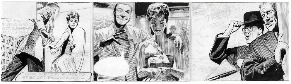 A test Modesty Blaise strip by Frank Hampson 