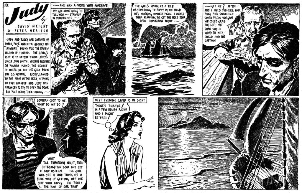 “Judy” written by Peter Meritson, art by David Wright