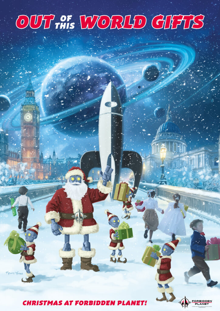 Kelly Yates Forbidden Planet Christmas 2025 Art