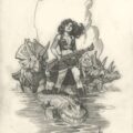 Mark Schultz - Hannah Dundee from Xenozoic Tales Illustration Original Art (undated) SNIP