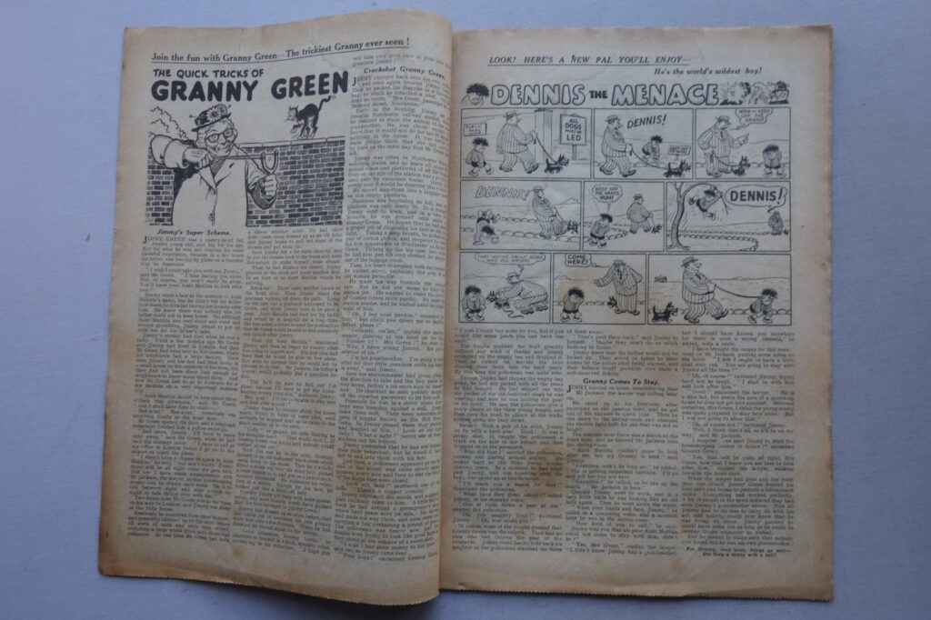 Beano No. 452 cover dated 17th March 1951 - First Dennis the Menace