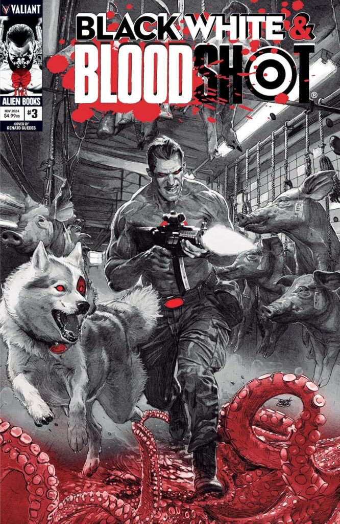 David Baillie is one of the writers on Black, White & Bloodshot from Alien Books