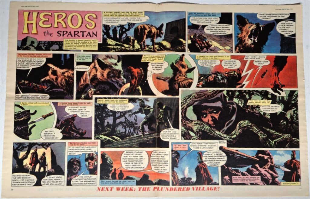 Heros the Spartan  by Frank Bellamy for Eagle Volume 14 No. 21 (1963)