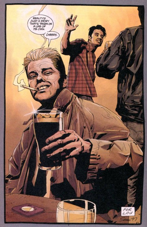 Sean Phillips cameo in Hellblazer #120 | Via John Constantine Cameos - http://www.qusoor.com/hellblazer/cameos.htm