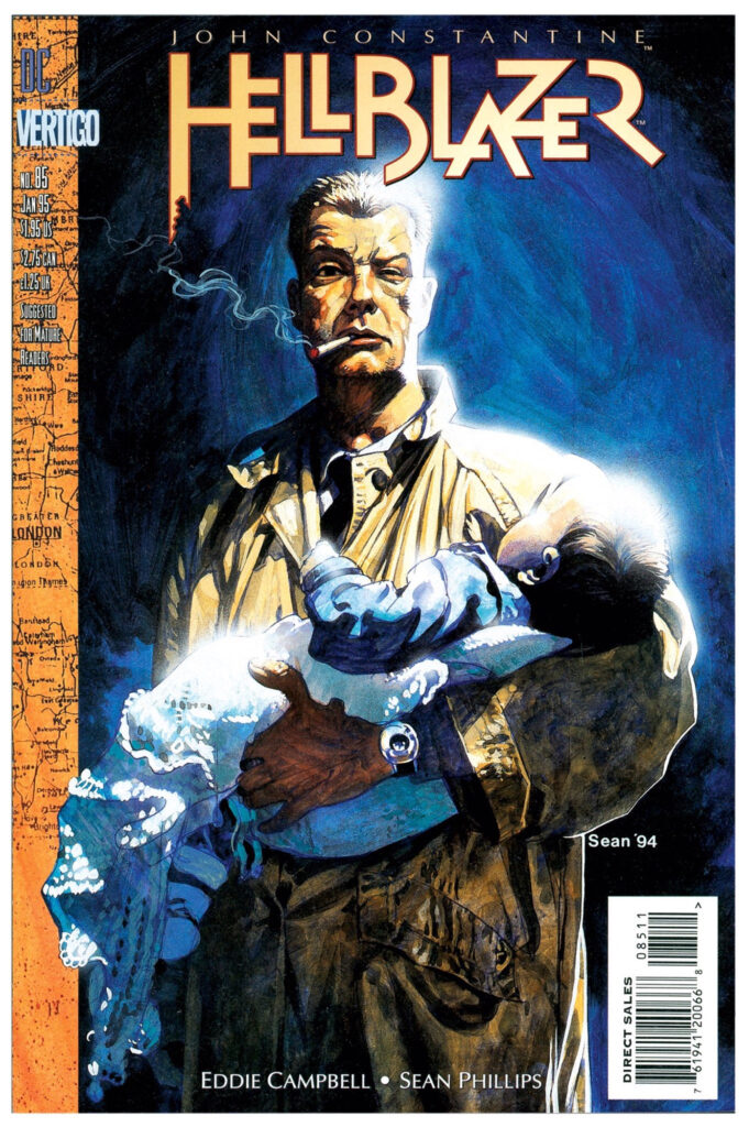 The baby on the cover of this Hellblazer collection is now artist in his own right, Jacob Phillips!