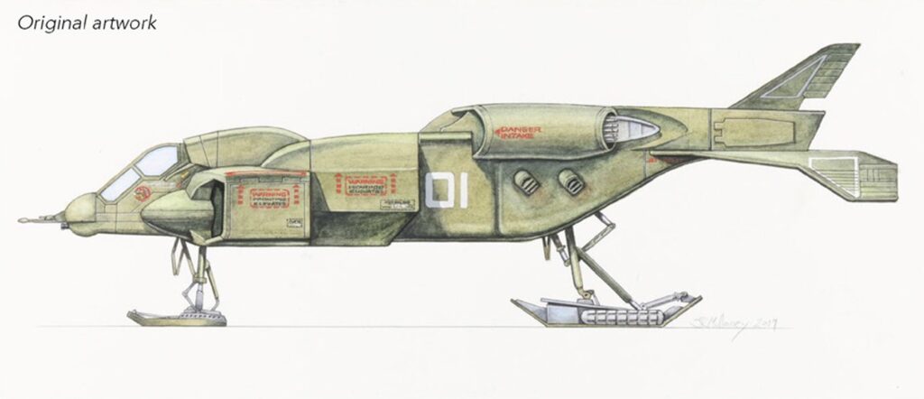 John R. Mullaney Collection: Hand-Illustrated and Painted "Dropship" Artwork by John R. Mullaney, 2019