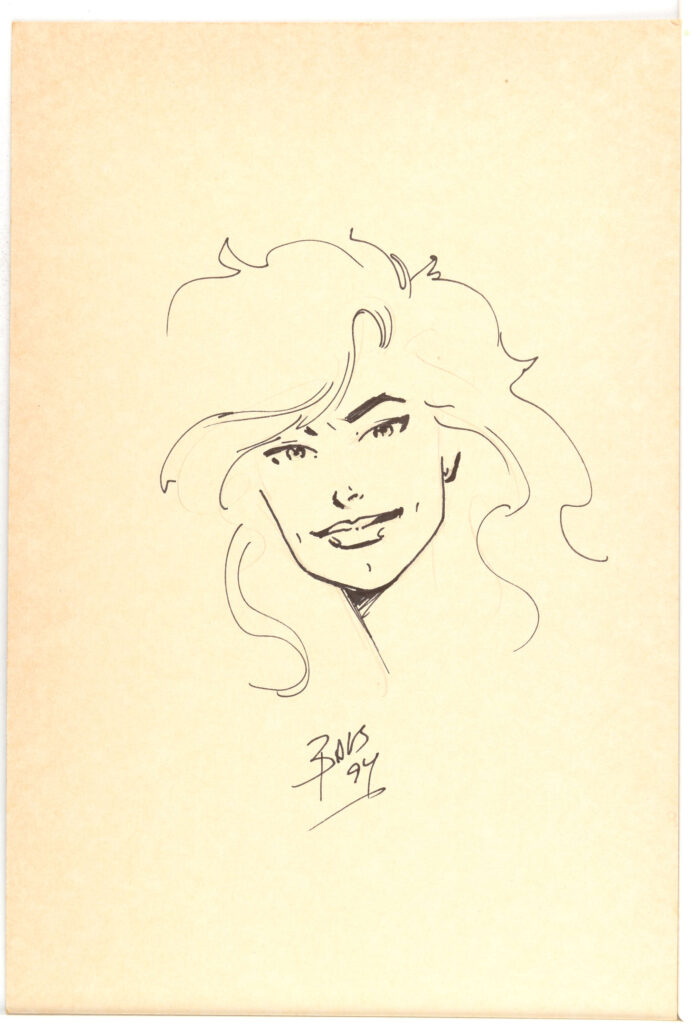 Mark Bagley an original portrait sketch artwork (1994).