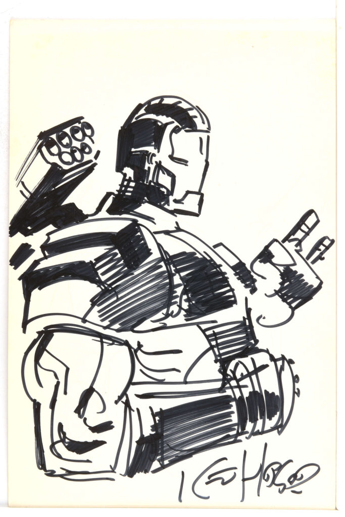 Kev Hopgood an artwork of Marvel Comics War Machine (1990s)