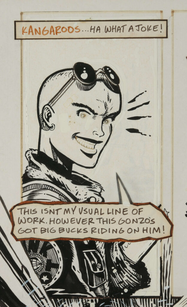 Deadline No. 1, Page 3 Original art 1st Appearance of Tank Girl & The Tank (Deadline Productions, 1988)