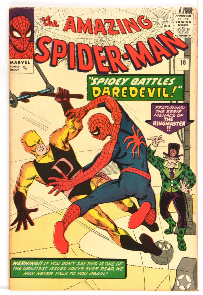 The Amazing Spider-Man No. 16 - First meeting of Spider-Man and Daredevil (Marvel Comics, 1964)
