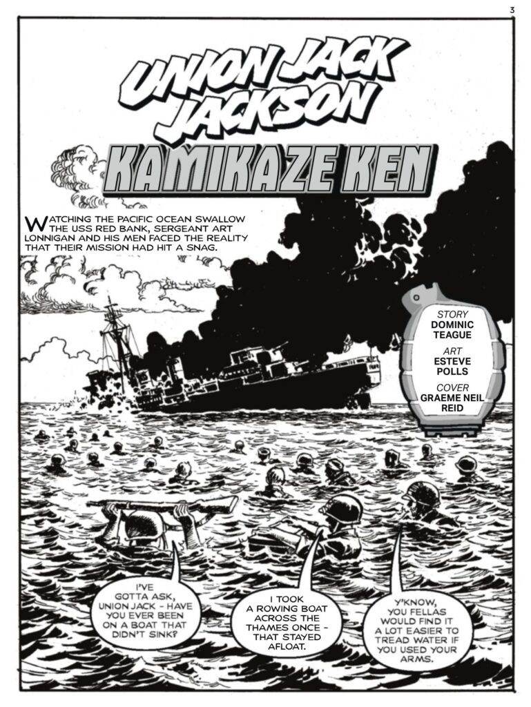 Commando 5917 (For Action and Adventure): Union Jack Jackson: Kamikaze Ken Story: Dominic Teague | Art: Esteve Polls | Cover: Graeme Neil Reid
