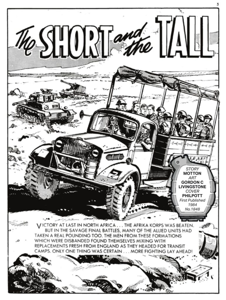 Commando 5918 (Silver): The Short and The Tall Story: David Motton Art: Gordon C Livingstone | Cover: Philpott First published 1984 as No. 1848