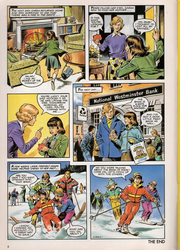 Piggy Press No. 9: “Ski Holiday”, art by Mike Noble