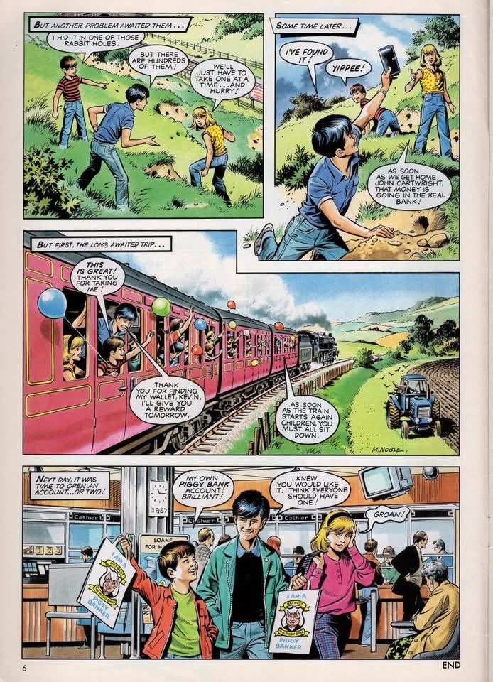 Piggy Press No. 11: “On the Right Lines”, art by Mike Noble