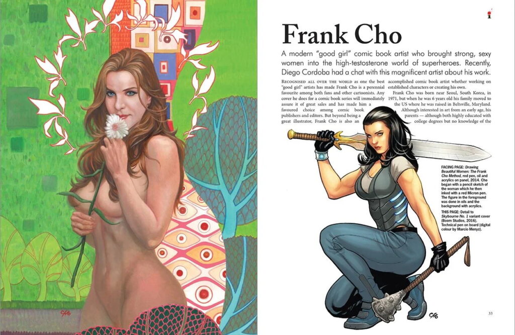 illustrators 49: Author: Diego Cordoba | Artists: Gregory Manchess, Frank Cho, Hannah Gillingham, The Eternaut | Publisher: Book Palace Books, November 2025 | Number of pages: 112 | Format: Soft Cover; Full Colour illustrations | Size: 9" x 11" (216mm x 280mm) | ISBN: 9781913548803