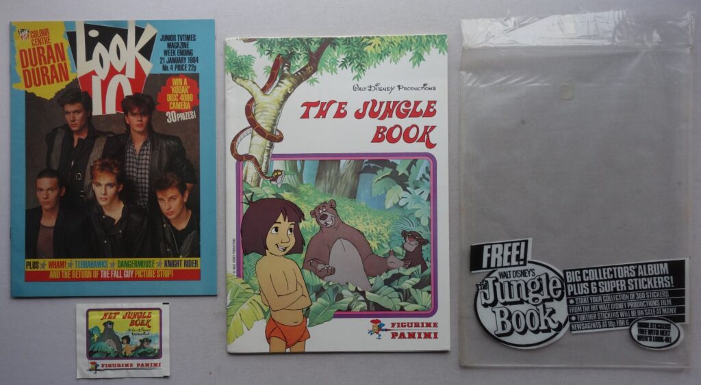 Look In Magazine cover dated 21st January 1984 no. 4 With Free Gift - Jungle Book Panini Sticker Album